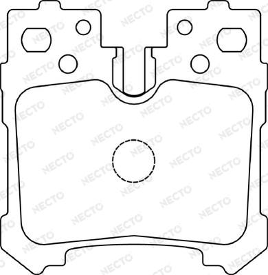 Necto FD7415A - Тормозные колодки, дисковые, комплект autospares.lv