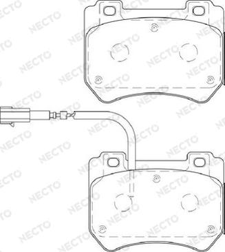 Necto FD7410A - Тормозные колодки, дисковые, комплект autospares.lv