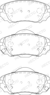 Necto FD7411A - Тормозные колодки, дисковые, комплект autospares.lv