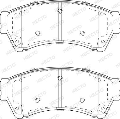 Necto FD7417A - Тормозные колодки, дисковые, комплект autospares.lv