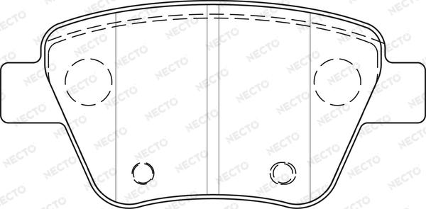 Necto FD7489A - Тормозные колодки, дисковые, комплект autospares.lv