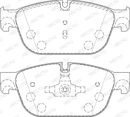 Necto FD7485A - Тормозные колодки, дисковые, комплект autospares.lv