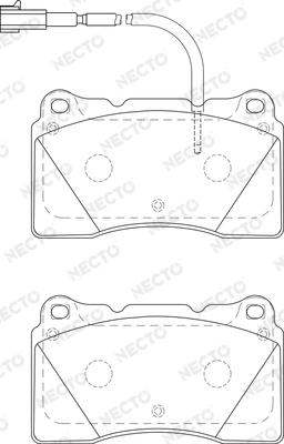 Necto FD7480A - Тормозные колодки, дисковые, комплект autospares.lv