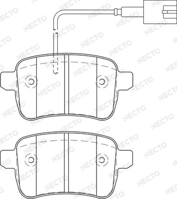 Necto FD7481A - Тормозные колодки, дисковые, комплект autospares.lv