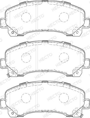 Necto FD7488A - Тормозные колодки, дисковые, комплект autospares.lv