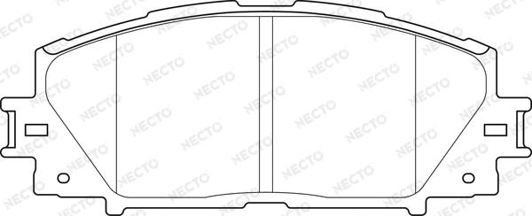 Necto FD7483A - Тормозные колодки, дисковые, комплект autospares.lv