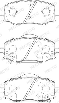 Necto FD7435A - Тормозные колодки, дисковые, комплект autospares.lv