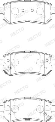Necto FD7436A - Тормозные колодки, дисковые, комплект autospares.lv