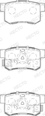 Necto FD7430A - Тормозные колодки, дисковые, комплект autospares.lv