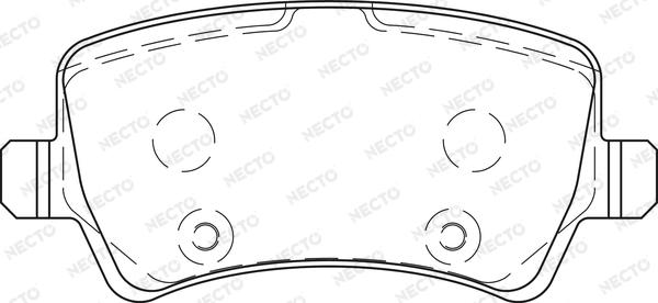 Necto FD7438A - Тормозные колодки, дисковые, комплект autospares.lv