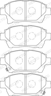 Necto FD7437A - Тормозные колодки, дисковые, комплект autospares.lv