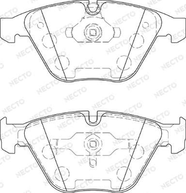 Necto FD7424A - Тормозные колодки, дисковые, комплект autospares.lv