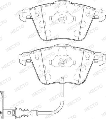 Necto FD7426A - Тормозные колодки, дисковые, комплект autospares.lv