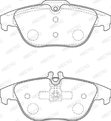 Necto FD7423A - Тормозные колодки, дисковые, комплект autospares.lv