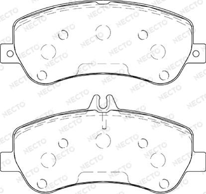 Necto FD7422A - Тормозные колодки, дисковые, комплект autospares.lv