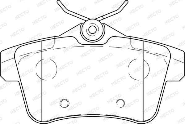 Necto FD7427A - Тормозные колодки, дисковые, комплект autospares.lv