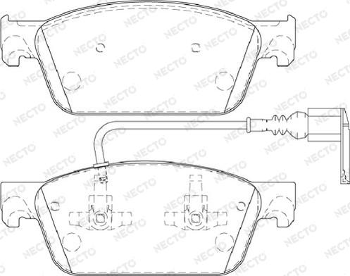 Necto FD7476V - Тормозные колодки, дисковые, комплект autospares.lv