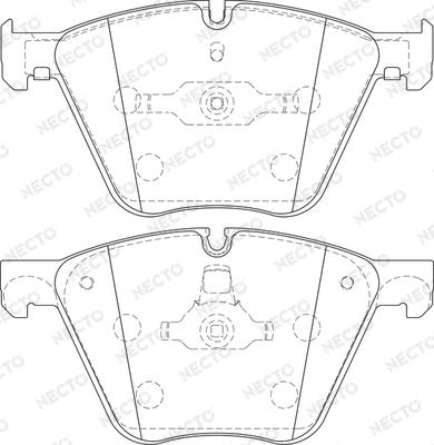 Necto FD7471A - Тормозные колодки, дисковые, комплект autospares.lv