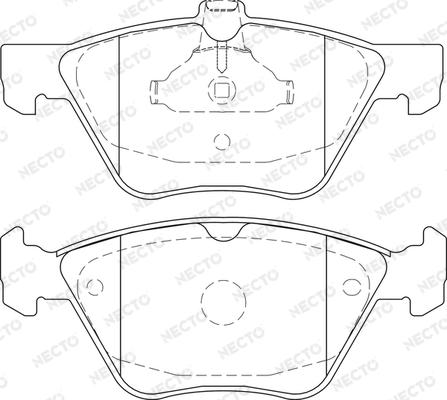 Necto FD7473A - Тормозные колодки, дисковые, комплект autospares.lv