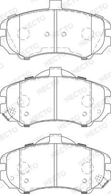 Necto FD7477A - Тормозные колодки, дисковые, комплект autospares.lv