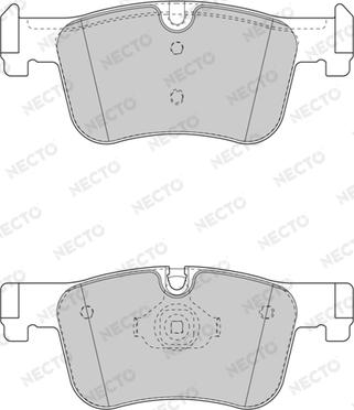 Necto FD7598A - Тормозные колодки, дисковые, комплект autospares.lv