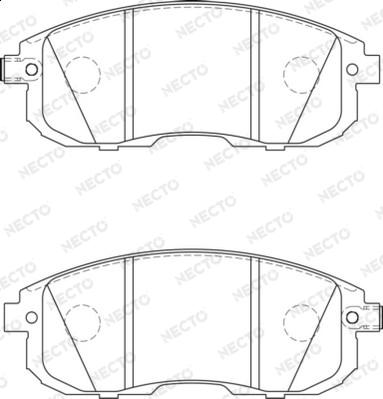 Necto FD7593A - Тормозные колодки, дисковые, комплект autospares.lv