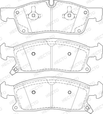 Necto FD7542A - Тормозные колодки, дисковые, комплект autospares.lv