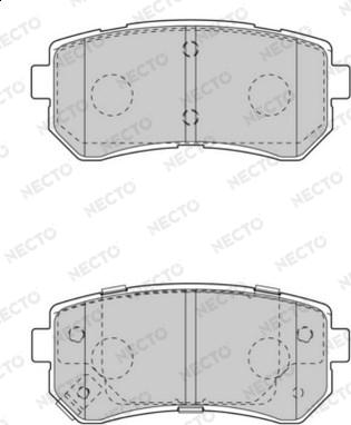 Necto FD7547A - Тормозные колодки, дисковые, комплект autospares.lv
