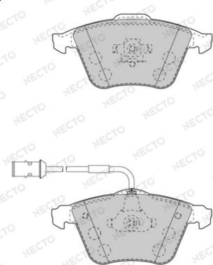 Necto FD7559A - Тормозные колодки, дисковые, комплект autospares.lv