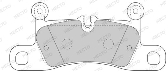 Necto FD7556A - Тормозные колодки, дисковые, комплект autospares.lv