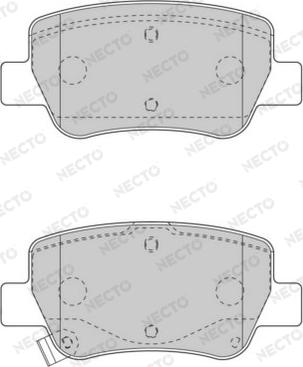 Necto FD7550A - Тормозные колодки, дисковые, комплект autospares.lv