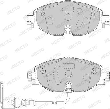 Necto FD7565A - Тормозные колодки, дисковые, комплект autospares.lv