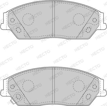 Necto FD7568A - Тормозные колодки, дисковые, комплект autospares.lv