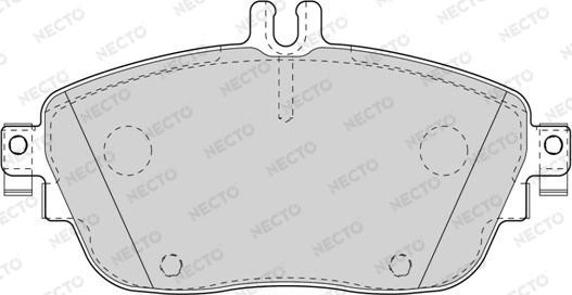 Necto FD7567A - Тормозные колодки, дисковые, комплект autospares.lv