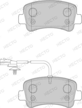 Necto FD7509V - Тормозные колодки, дисковые, комплект autospares.lv