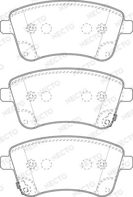 Necto FD7504A - Тормозные колодки, дисковые, комплект autospares.lv