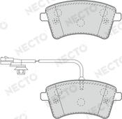 Necto FD7505A - Тормозные колодки, дисковые, комплект autospares.lv