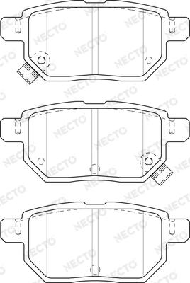 Necto FD7500A - Тормозные колодки, дисковые, комплект autospares.lv