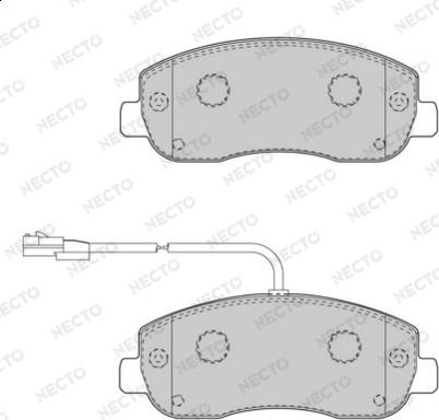 Necto FD7508V - Тормозные колодки, дисковые, комплект autospares.lv