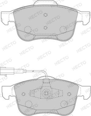 Necto FD7503A - Тормозные колодки, дисковые, комплект autospares.lv