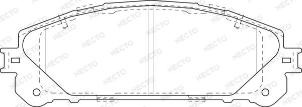 Necto FD7519A - Тормозные колодки, дисковые, комплект autospares.lv