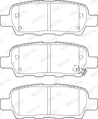 Necto FD7514A - Тормозные колодки, дисковые, комплект autospares.lv