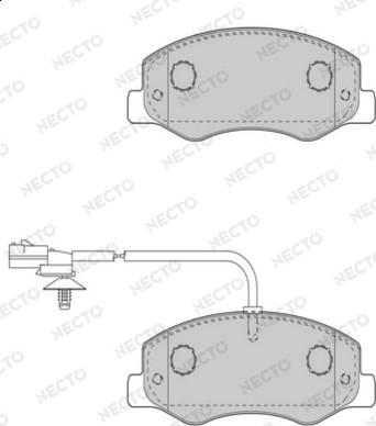 Necto FD7510V - Тормозные колодки, дисковые, комплект autospares.lv