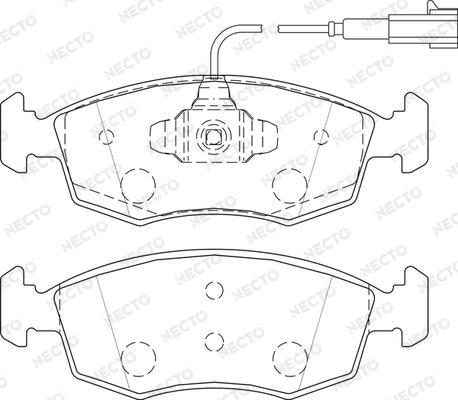 Necto FD7512A - Тормозные колодки, дисковые, комплект autospares.lv