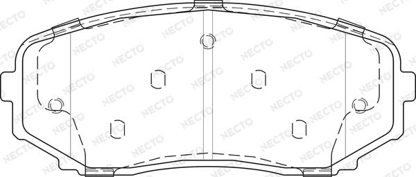 Necto FD7517A - Тормозные колодки, дисковые, комплект autospares.lv