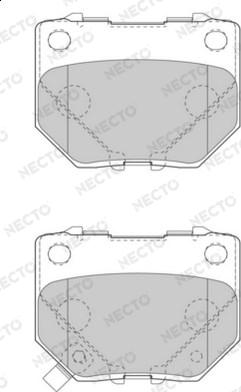 Necto FD7520A - Тормозные колодки, дисковые, комплект autospares.lv