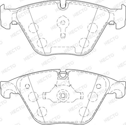 Necto FD7528A - Тормозные колодки, дисковые, комплект autospares.lv