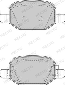 Necto FD7574A - Тормозные колодки, дисковые, комплект autospares.lv