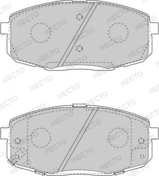 Necto FD7570A - Тормозные колодки, дисковые, комплект autospares.lv