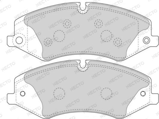 Necto FD7571A - Тормозные колодки, дисковые, комплект autospares.lv